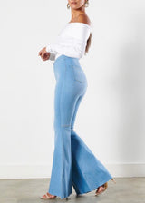 Vibrant Flare Jeans (Light Stone) P1651