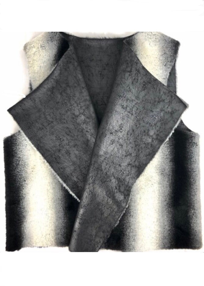 Renee C Faux Fur Vest (Black)