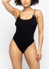 Hera Collection Chained Bodysuit (Black) 22418