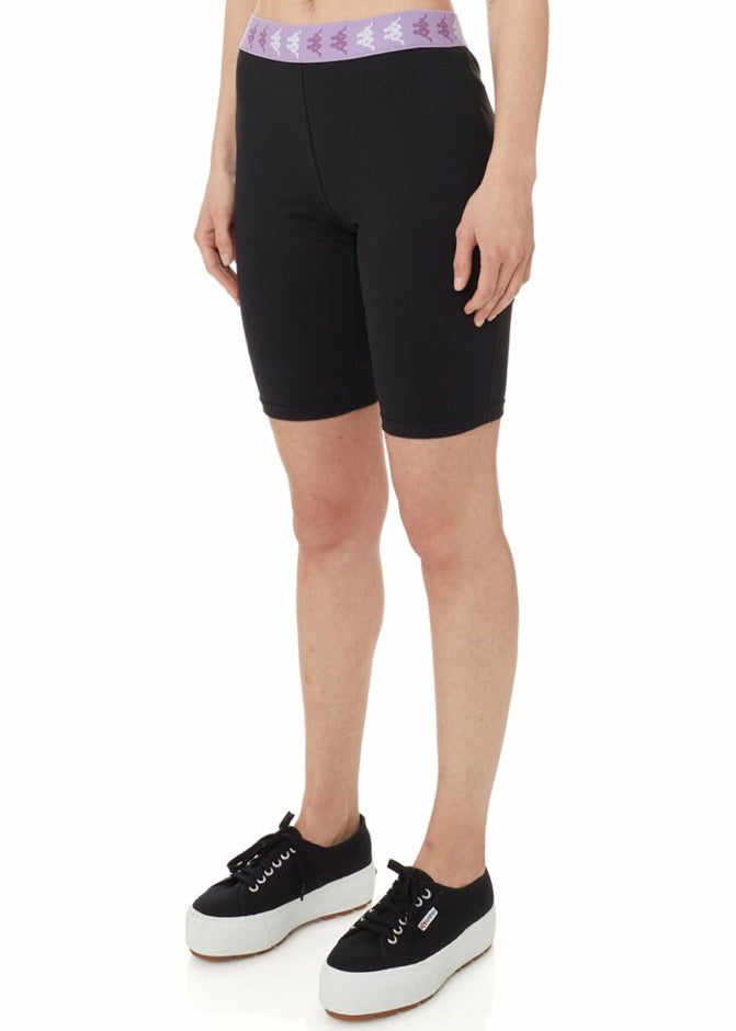 Kappa 222 Banda Fuig Bike Shorts (Black/Violet) 32156PW