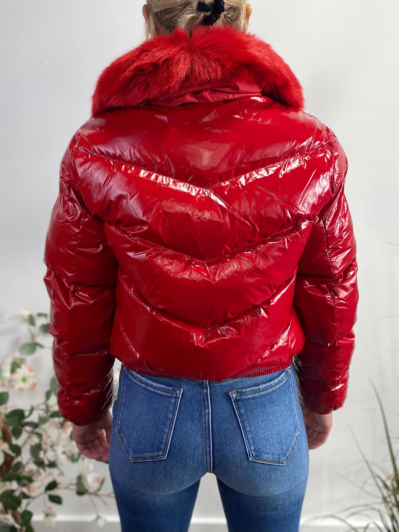 Women's Jordan Craig Lenox Nylon Puffer Jacket 2.0 (Red) 91502LA