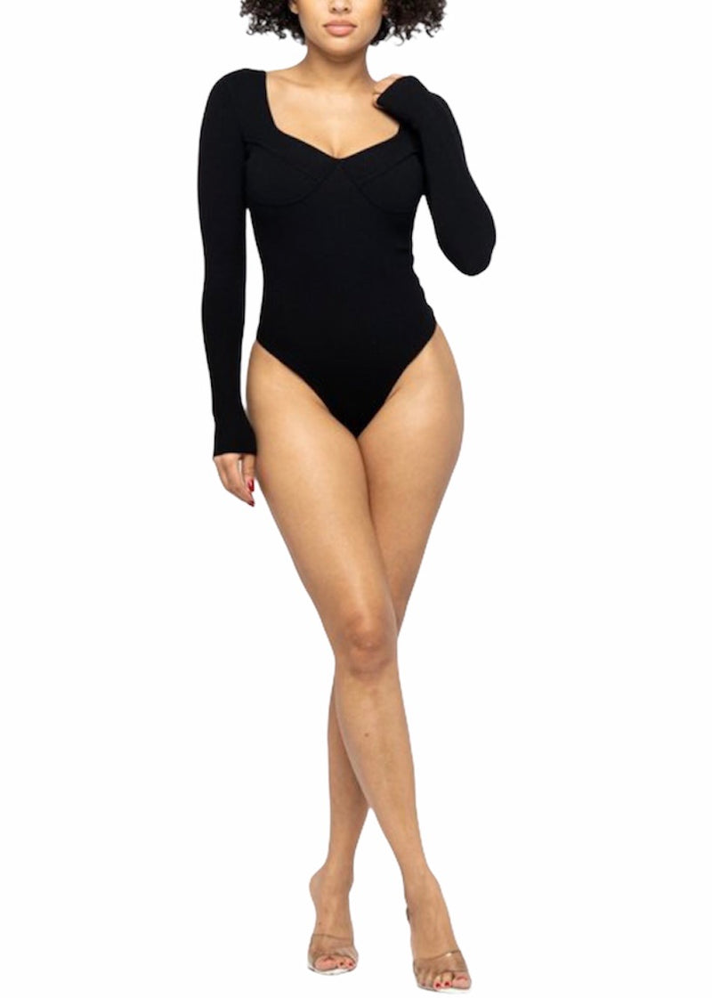 Hera Collection Binding Bodysuit (Black)