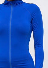 Boswell Fashion Long Sleeve Zipper Top & Leggings Set (Royal Blue) TT2999T