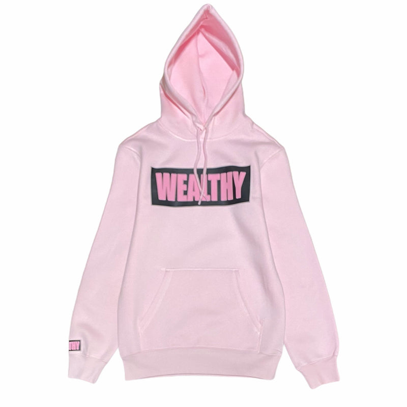 Wealthy Hoodie (Pink/Black/Pink)