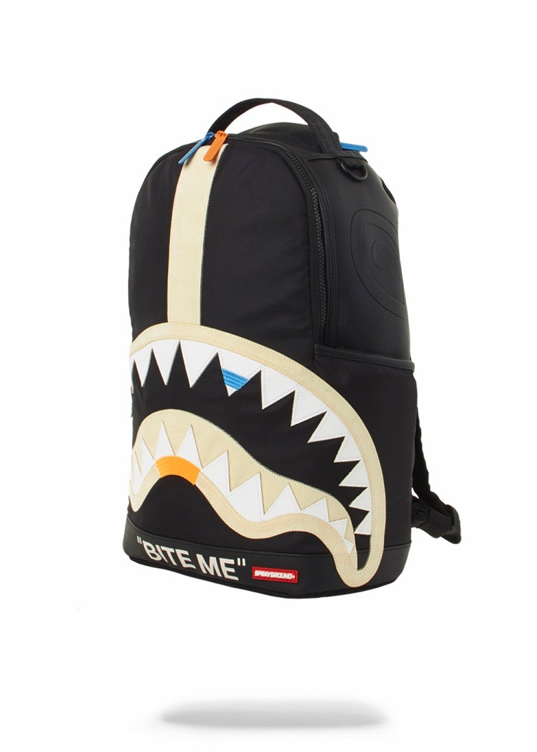 Sprayground Bite Me Shark Backpack (Black) 910B3403NSZ