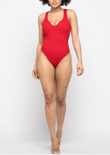 Hera Collection SLVLS Bodysuit (Red) 22382