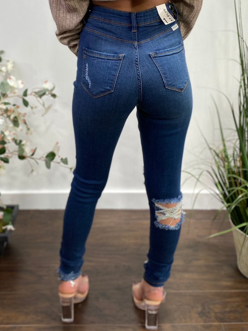 Aphrodite High Rise Skinny Jeans (Medium Blue) AP4425