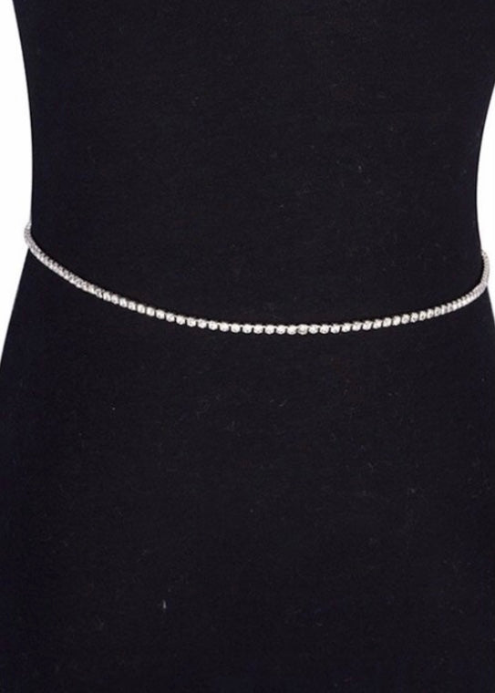 SJK Fashion Rhinestone Waist Belt Accessory (Silver) ACC48117