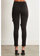 Vibrant Denim Skinny Jeans (Black) P1093