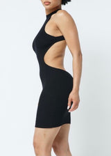 Hera Collection Cross Back Mini Dress (Black) 22498