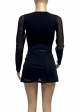 Beston Mesh Long Shirt & Short Set (Black) UO280