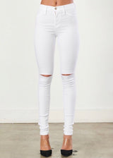 Vibrant Not So Basic Skinny Jeans (White) P831