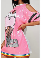 SJ Style Ice Cream Top (Pink) T56302
