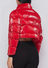 Hera Collection Crop Puff Jacket (Red) 22037